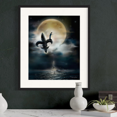 Moonlight Crabbin' Print