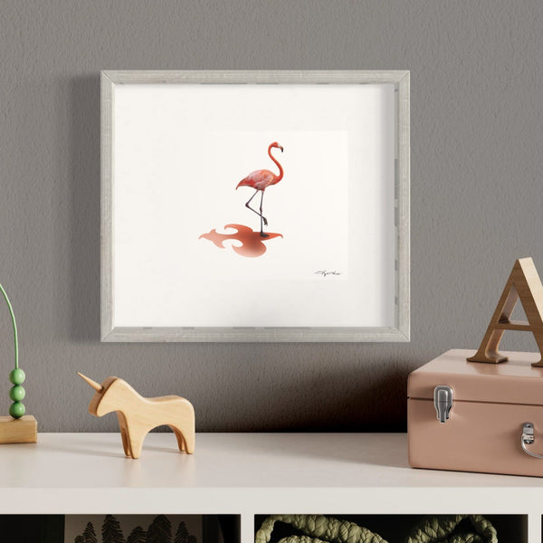 Flamingo Perched Print