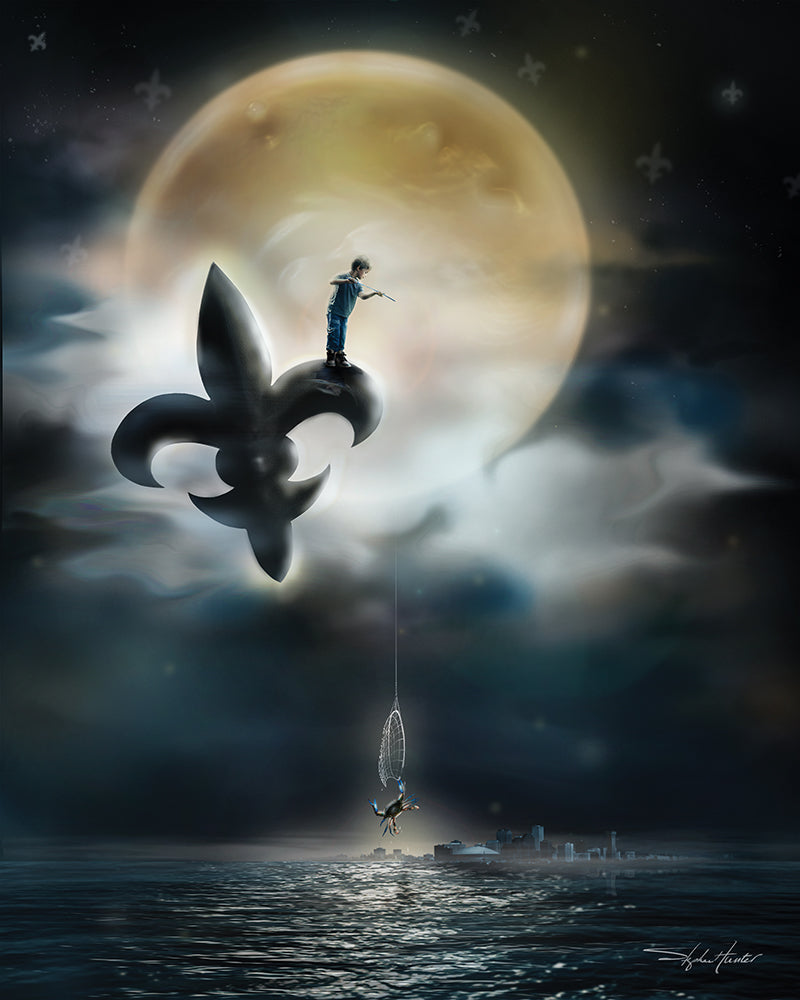 Moonlight Crabbin' Print
