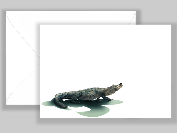 Fleur de lis Gator Note Cards