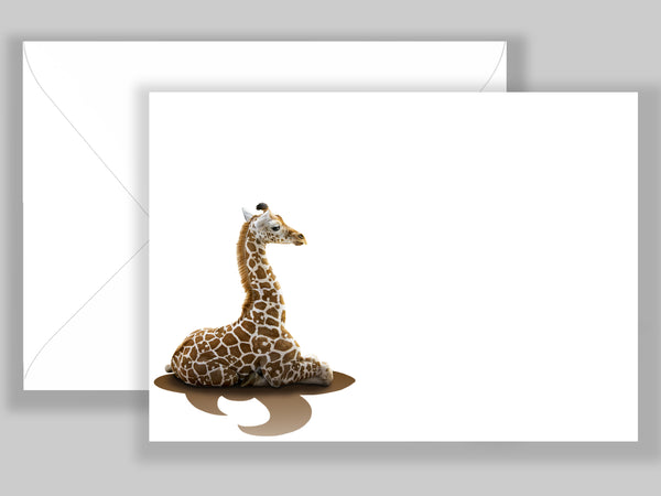 Fleur de lis giraffe Note Cards
