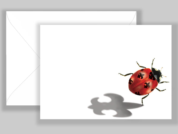 Fleur de lis Ladybug Note Cards